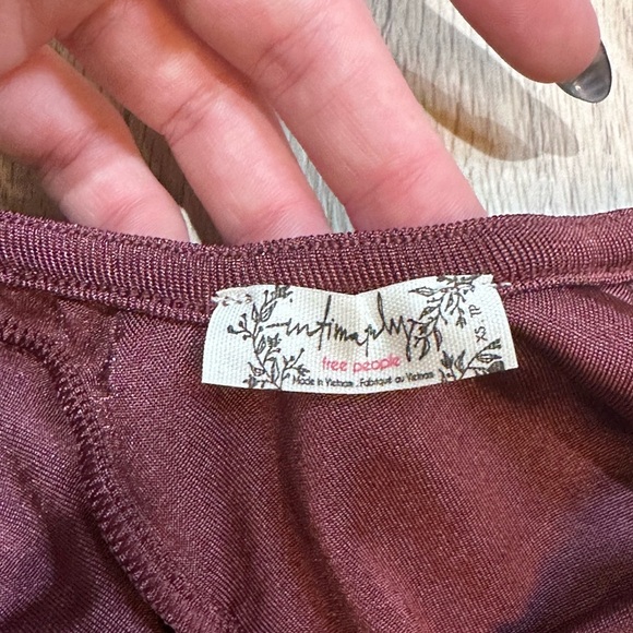 NWT Free People First Choice Burgundy Women's Intimately Free Bodysuit - Picture 8 of 9